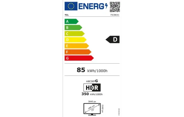 TCL Téléviseur UHD 4K TC 75C8K